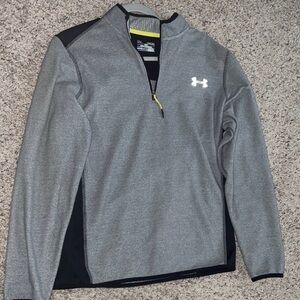 Under Armour Gray & Black 1/4 Zip Performance Pullover